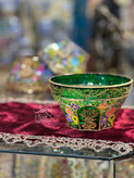ظرف پذیرایی نقاشی شده گرد سه رنگ
