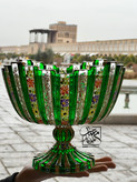 میوه خوری بلور نقاشی شده پر کار طرح لین