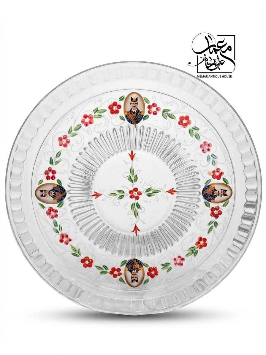 سینی بلور سنتی نقاشی کار دست