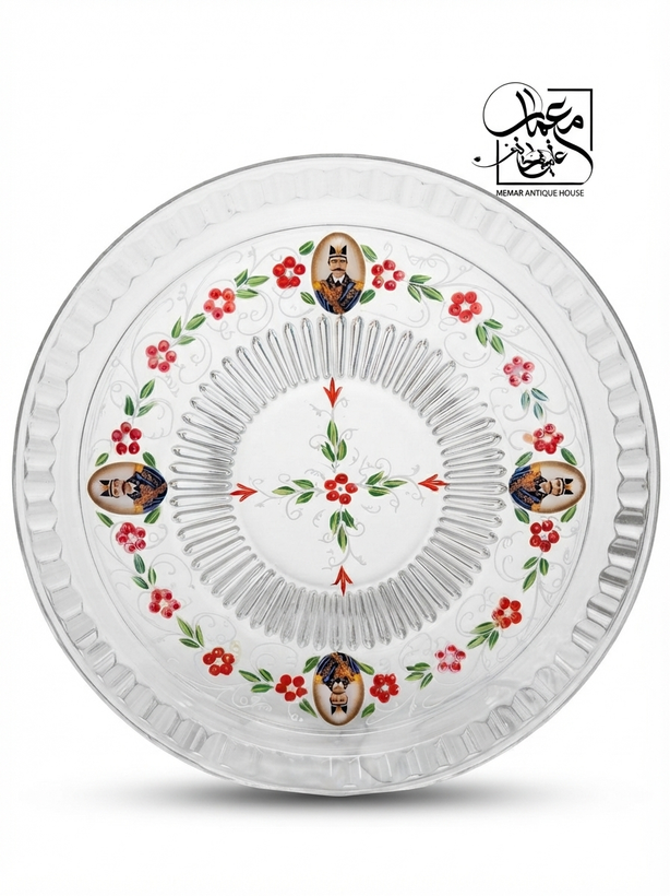 سینی بلور سنتی نقاشی کار دست