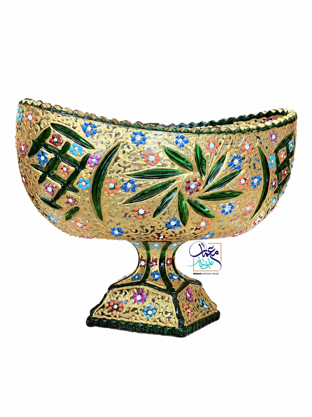 کشکول خورشیدی بلور نقاشی دست