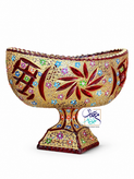 کشکول پایه دار بلور نقاشی شده